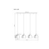 Globo Swanson suspension luminaire allongée 4 lumières E27 salle à manger design moderne