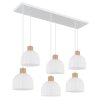 Globo Swanson suspension allongée à 6 flammes pour salle à manger et cuisine