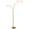 Globo Truett lampadaire 5 flammes, hauteur 200 cm, bras arqués, design moderne