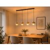 Globo Daren suspension moderne allongée à 4 feux E27 pour salle à manger, cuisine et salon