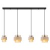 Globo Daren suspension moderne allongée à 4 feux E27 pour salle à manger, cuisine et salon