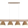 Globo Lyndon suspension luminaire allongée 4 lampes E14 salle à manger cuisine