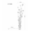 Globo Florielle LED lampadaire fleur sur pied moderne pour salon, 148 cm