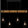 Globo Berti suspension linéaire industrielle à 4 lampes, luminaire pour espace repas