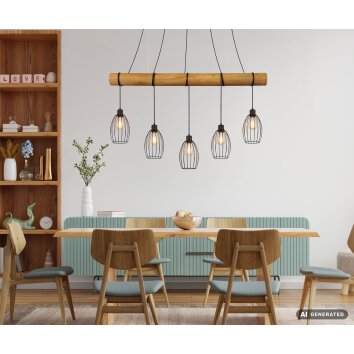 Globo Berti suspension linéaire industrielle à 5 lumières pour salle à manger