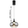 Globo Lui suspension LED ronde, design moderne, pour salle à manger et cuisine
