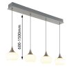 Globo Lui suspension LED allongée moderne 90 cm pour salle à manger 32W 3000K 3600 lm