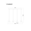 Globo Lui suspension LED allongée moderne 90 cm pour salle à manger 32W 3000K 3600 lm
