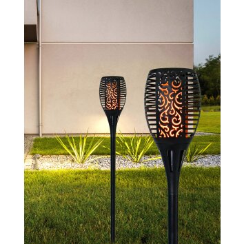 Globo MARENO lampe torche solaire de jardin à piquet LED moderne 1800 Kelvin