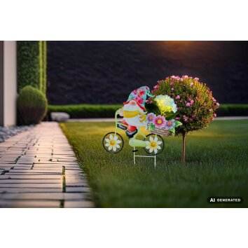 Globo SOZWE Nain à vélo lampe solaire de jardin LED 20-flammes d'extérieur