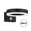 Globo SOLCOR applique murale solaire LED d'extérieur avec détecteur de mouvement 4000 Kelvin 600 Lumen 6 Watt