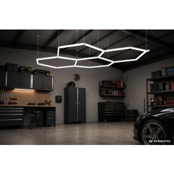 Globo Honeycomb plafonnier LED moderne design hexagonal graphique 11400 lm 4000 K