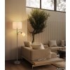 Globo Thea lampadaire sur pied à tirette 2 lumières avec liseuse E27 moderne