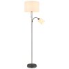 Globo Thea lampadaire sur pied à tirette 2 lumières avec liseuse E27 moderne