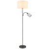 Globo Thea lampadaire sur pied à tirette 2 lumières avec liseuse E27 moderne
