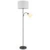 Globo Thea lampadaire sur pied à tirette 2 lumières avec liseuse E27 moderne