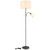 Globo Thea lampadaire sur pied à tirette 2 lumières avec liseuse E27 moderne