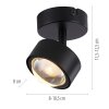SCHÖNER WOHNEN-Kollektion KULU plafonnier LED moderne à 2 spots 3000 K 450 lm 4,8 W
