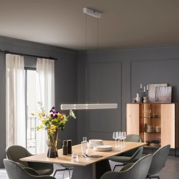 SCHÖNER WOHNEN-Kollektion ADRIANA ROUND LED suspension linéaire, luminaire suspendu 2 flammes, 160 cm, 2700-5000 Kelvin, 2880 Lumen, 24 Watt