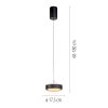 Schöner Wohnen-Kollektion ELMO suspension LED réglable en hauteur, longueur 17,5 cm, 3000 K, 2400 lm