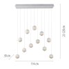 Schöner Wohnen-Kollektion LINI suspension luminaire LED moderne à 11 globes