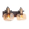 Steinhauer Applique murale Glaslic moderne à 2 lumières, verre ambré orientable