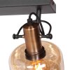 Steinhauer Applique murale Glaslic moderne à 2 lumières, verre ambré orientable