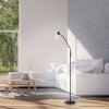 Leuchten Direkt, lampadaire LOKI à bras orientable et abat-jour sphérique blanc opale