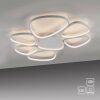 Leuchten Direkt Plafonnier LED PEBBLES, boucles ovales, mémoire, 3000 Kelvin blanc chaud