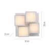Leuchten Direkt plafonnier géométrique TETRIS, relief décalé, LED 3000 Kelvin blanc chaud