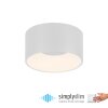 Leuchten Direkt plafonnier cylindrique LED moderne TANIKA blanc, 3 000 Kelvin blanc chaud