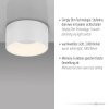 Leuchten Direkt plafonnier cylindrique LED moderne TANIKA blanc, 3 000 Kelvin blanc chaud