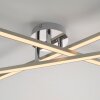 Leuchten Direkt Plafonnier LED SIMON, bras croisés orientables, 3000 Kelvin blanc chaud