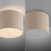 Leuchten Direkt Plafonnier DURO scandinave à abat-jour cylindrique en tissu beige côtelé
