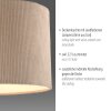 Leuchten Direkt Plafonnier DURO scandinave à abat-jour cylindrique en tissu beige côtelé