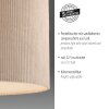 Leuchten Direkt Suspension DURO à abat-jour cylindrique plissé beige, hauteur réglable
