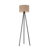 Leuchten Direkt lampadaire DURO à trois pieds avec abat-jour cylindrique beige