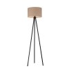 Leuchten Direkt lampadaire DURO à trois pieds avec abat-jour cylindrique beige