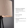 Leuchten Direkt lampadaire DURO à trois pieds avec abat-jour cylindrique beige