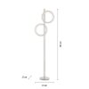 Leuchten Direkt lampadaire LED RITUS à 2 cercles décalés, blanc chaud 3000 Kelvin