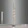 Leuchten Direkt lampadaire Emanda moderne à spirale dorée, LED 3000 Kelvin blanc chaud