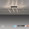 Leuchten Direkt, plafonnier LED Emanda, ondulations couleur laiton, 3000 Kelvin blanc chaud