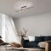 Leuchten Direkt, plafonnier LED Emanda, ondulations couleur laiton, 3000 Kelvin blanc chaud