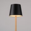 Leuchten Direkt Lampe à poser LED EURIA, 3000 Kelvin blanc chaud, IP54, abat-jour noir