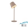 Leuchten Direkt lampe à poser BOTERIA, abat-jour brun inclinable, LED sable