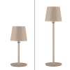 Leuchten Direkt lampe à poser BOTERIA, abat-jour brun inclinable, LED sable