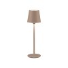 Leuchten Direkt lampe à poser BOTERIA, abat-jour brun inclinable, LED sable