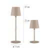 Leuchten Direkt lampe à poser BOTERIA, abat-jour brun inclinable, LED sable