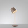 Leuchten Direkt lampe à poser BOTERIA, abat-jour brun inclinable, LED sable