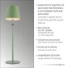 Leuchten Direkt Lampe à poser BOTERIA, LED verte orientable, 3000 Kelvin blanc chaud